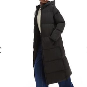 NWT French Connection long hooded puffer coat size small